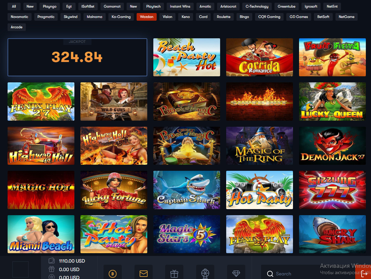 Fully autonomous casino system + 32 Wazdan games