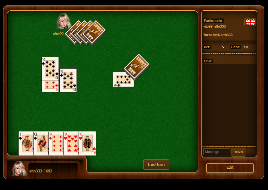 Multiplayer "Podkidnoy Durak" (Throw-in Fool)
