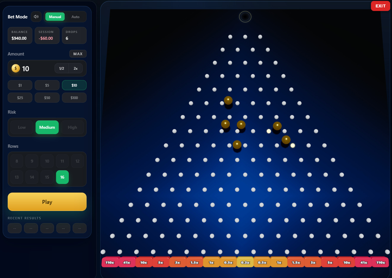 Pinko Rush: a real-money crash game.